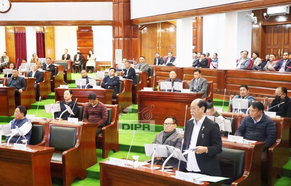 Nagaland Chief Minister Dr Neiphiu Rio addresses the House on the second day of  Sixth Session of the 14th Nagaland Legislative Assembly on March 4. (DIPR Photo)